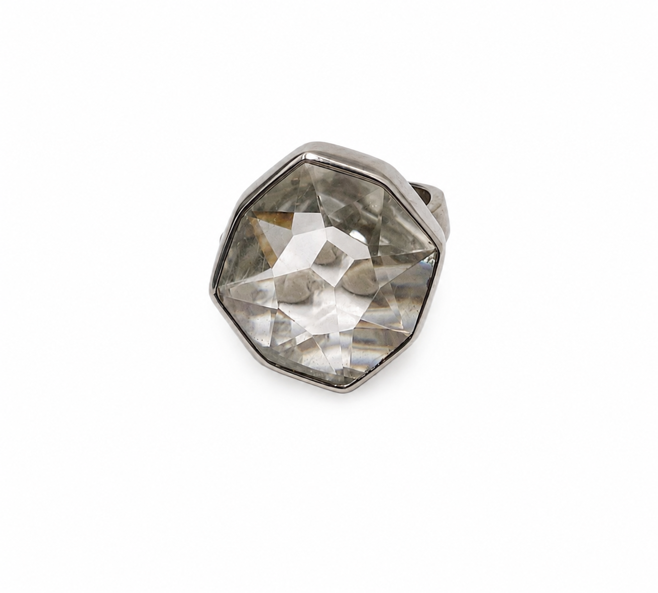 Crystal Clarity Silver Ring