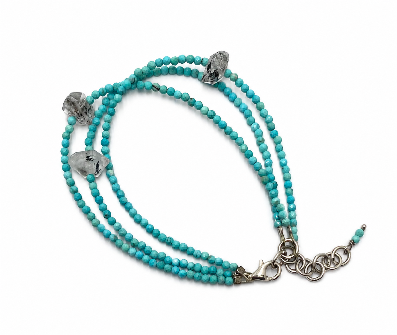 Enhance Intuition Triple Layers Silver Bracelet