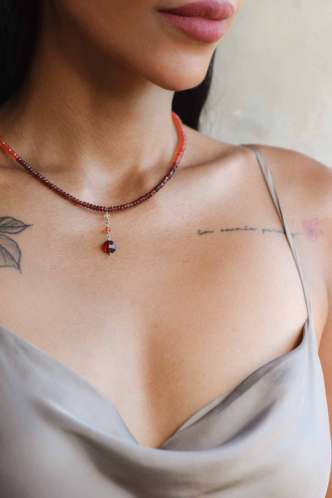 Empowering The Solar Plexus Short Pendant Necklace - Anna Michielan Jewelry