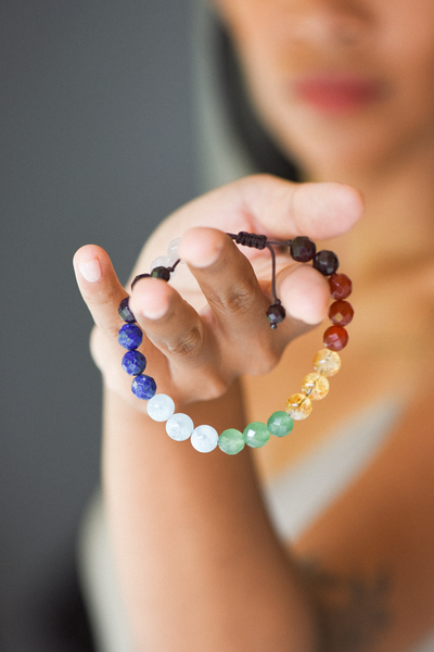 Seven Chakra String Bracelet 8mm - Anna Michielan Jewelry