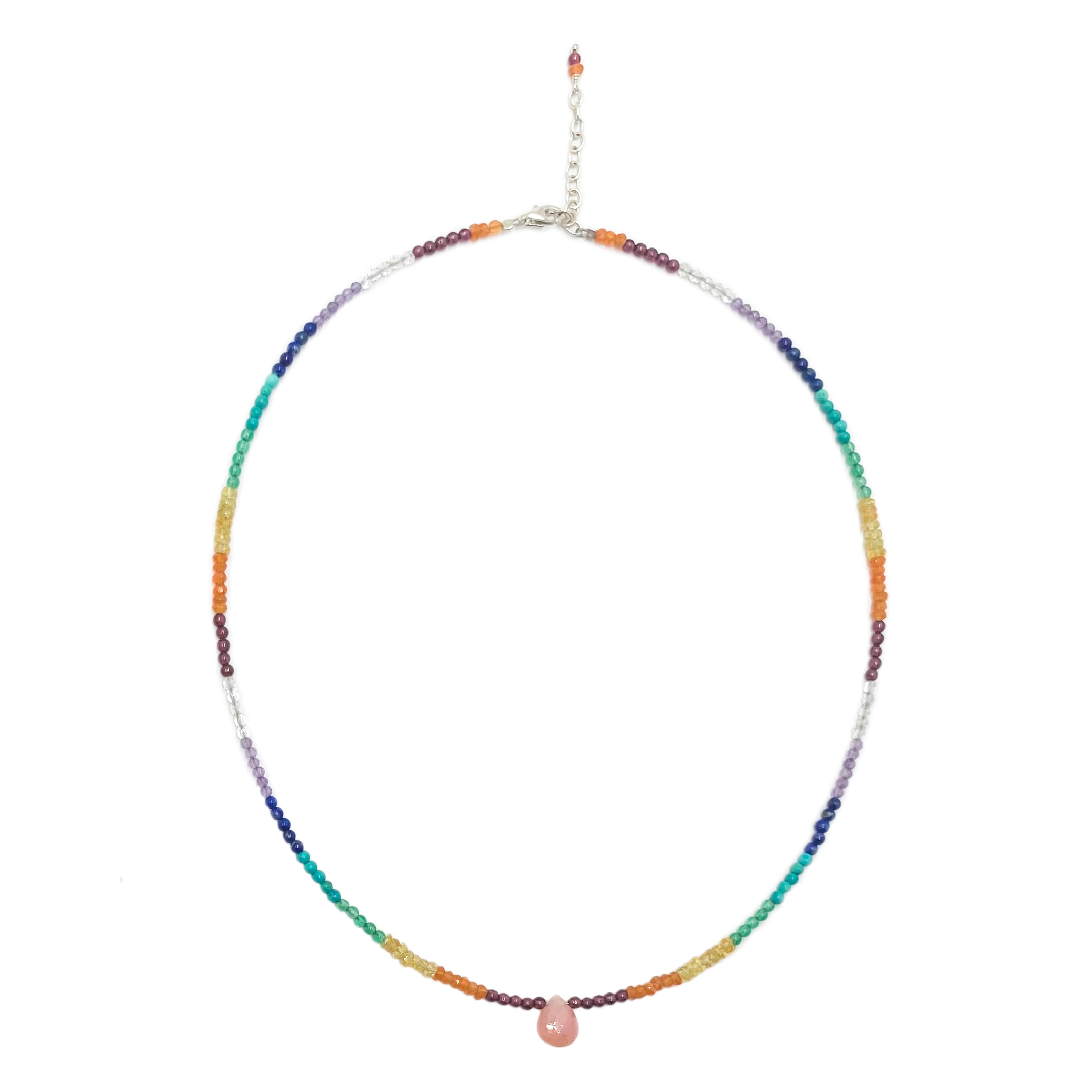 Seven Chakra 2mm Short Necklace - Anna Michielan Jewelry
