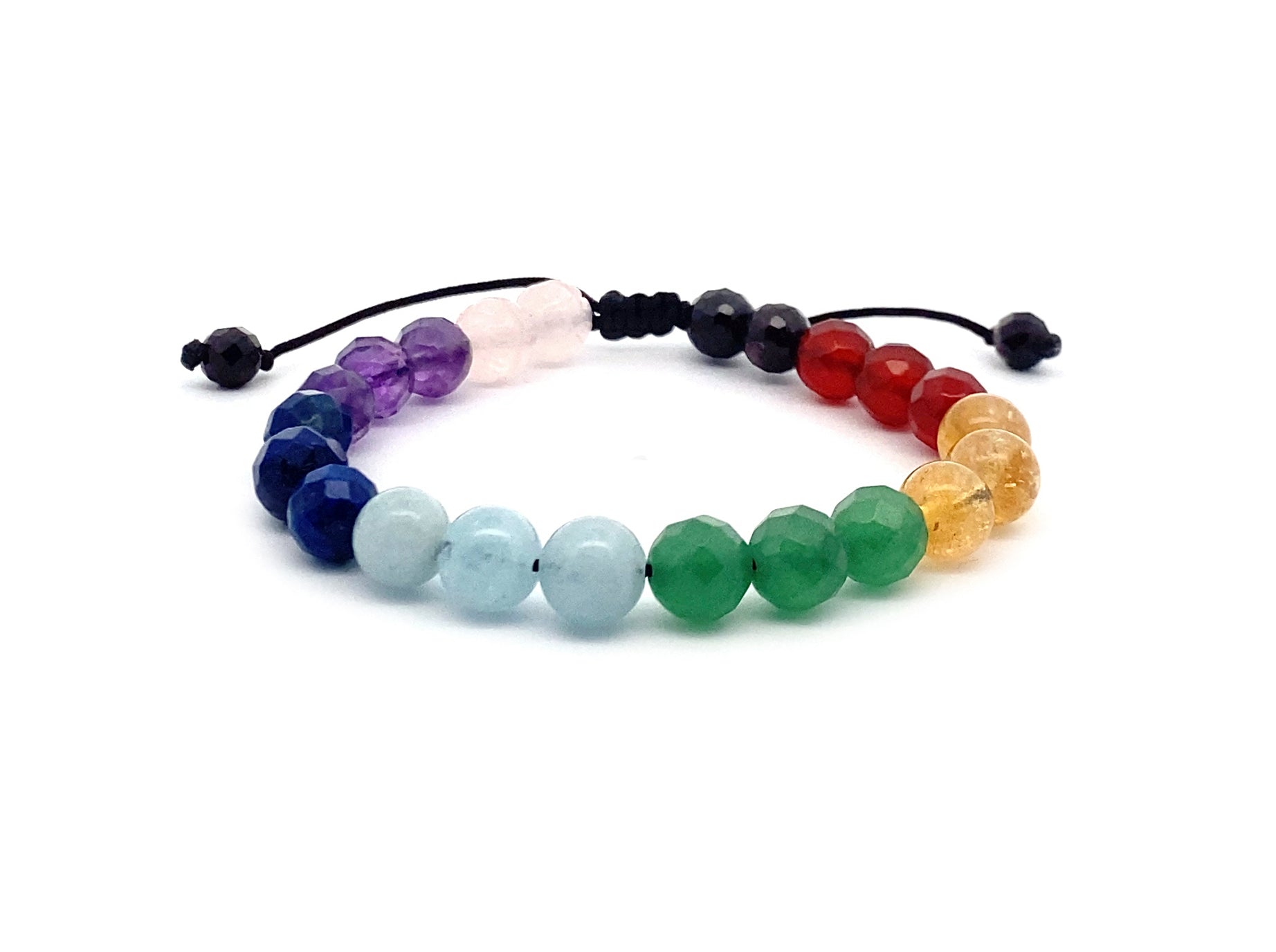 Seven Chakra String Bracelet 8mm - Anna Michielan Jewelry