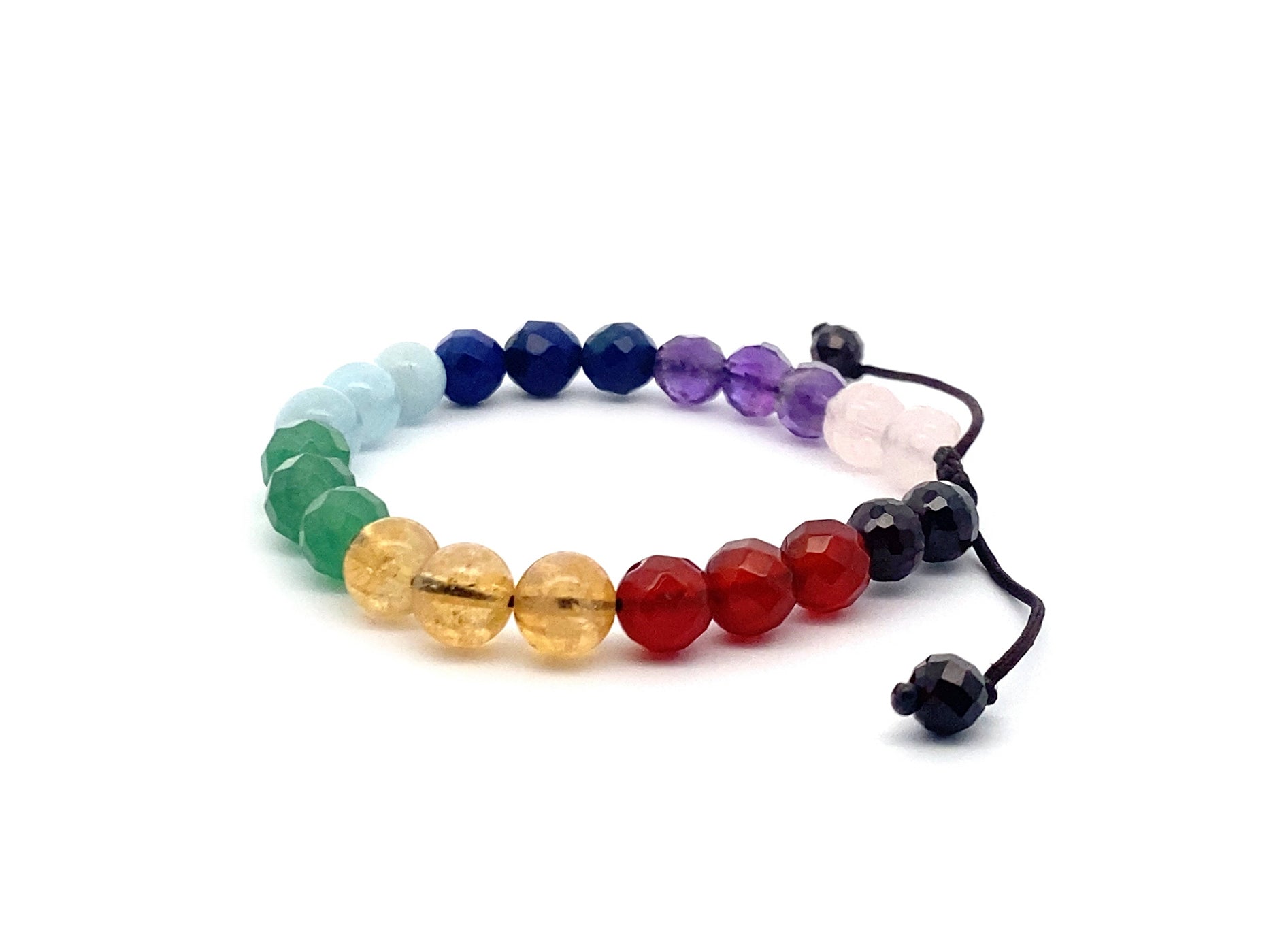 Seven Chakra String Bracelet 8mm - Anna Michielan Jewelry