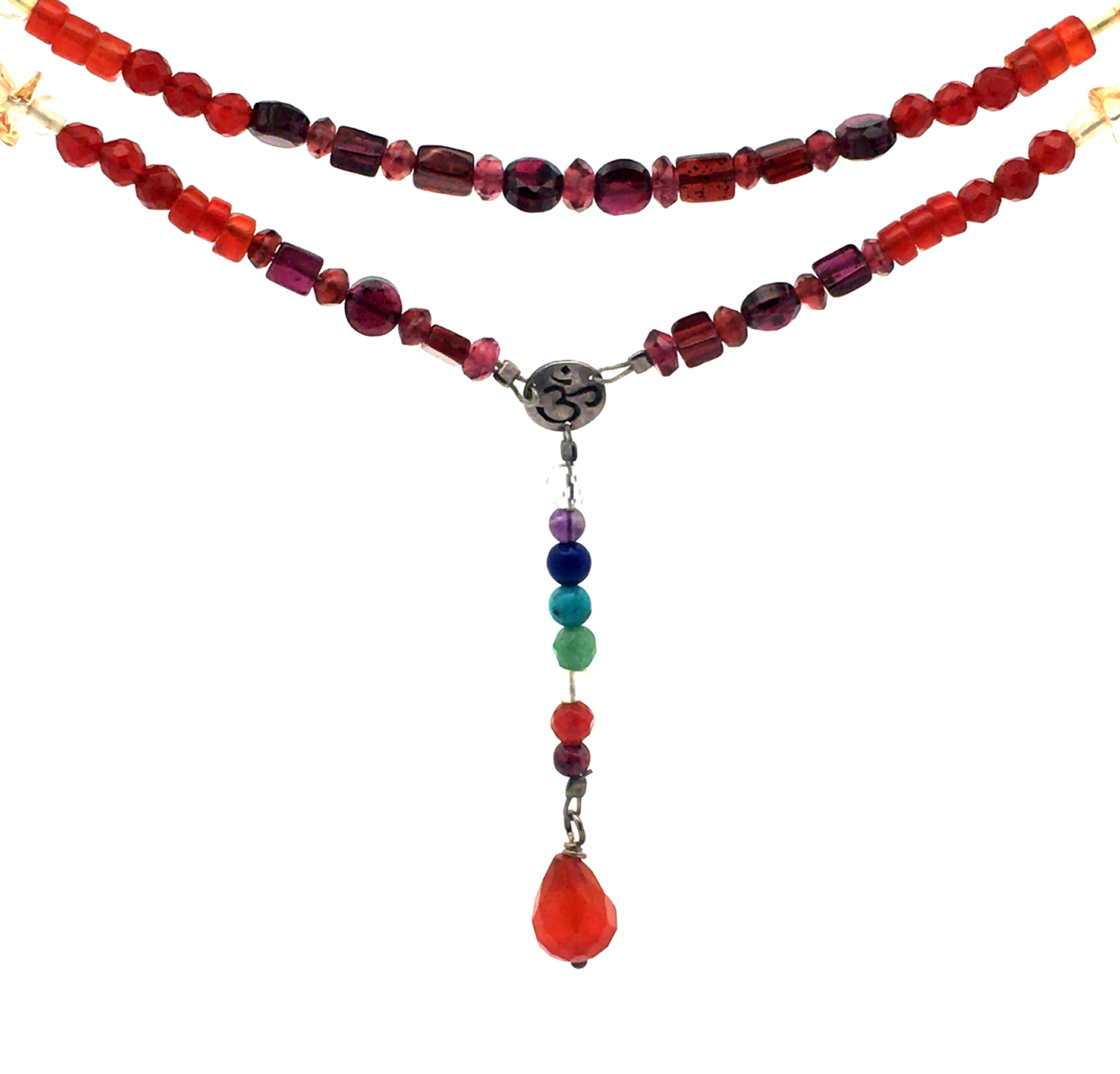 Seven Chakra Double String Short Necklace - Anna Michielan Jewelry