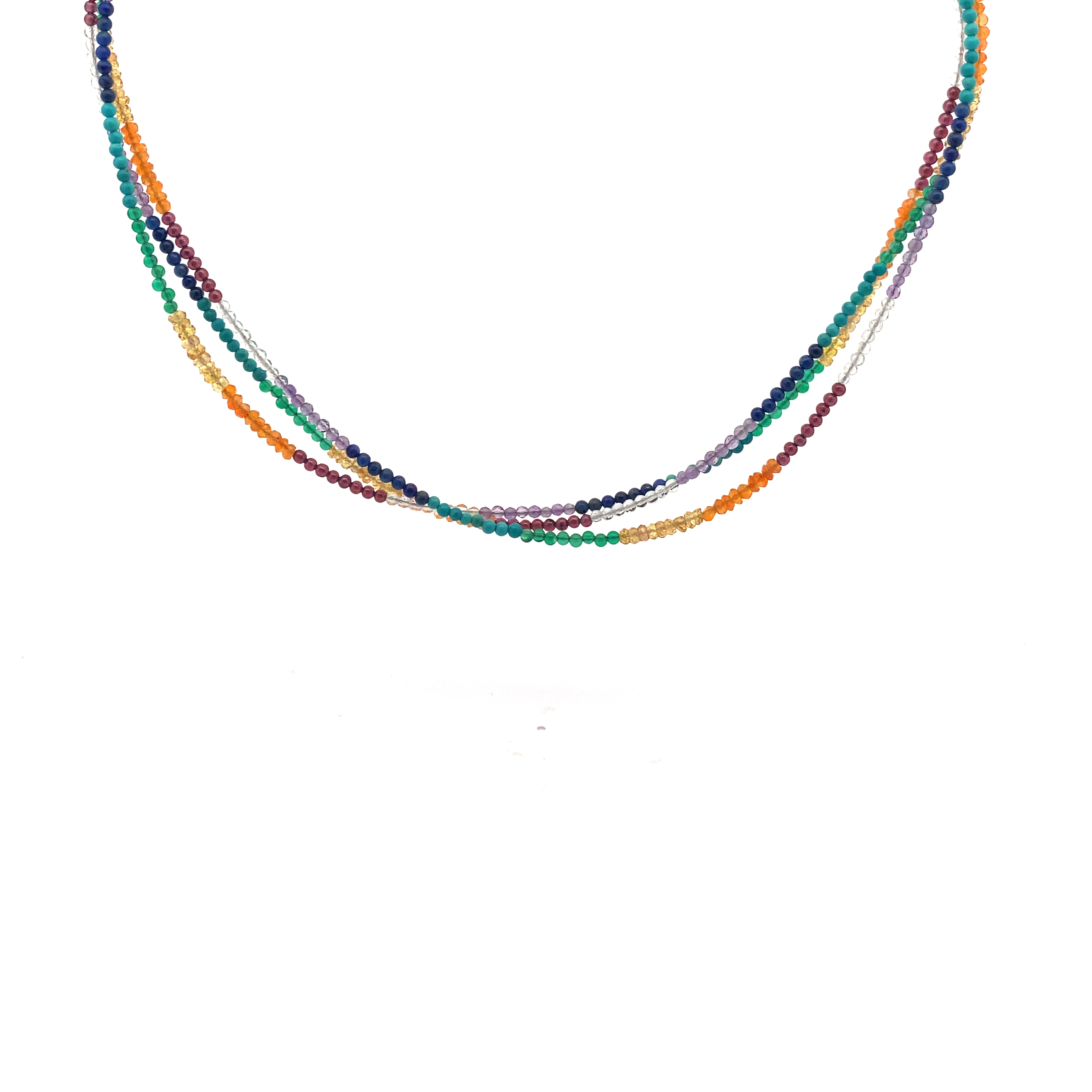 Seven Chakra Balance Short Necklace - Anna Michielan Jewelry