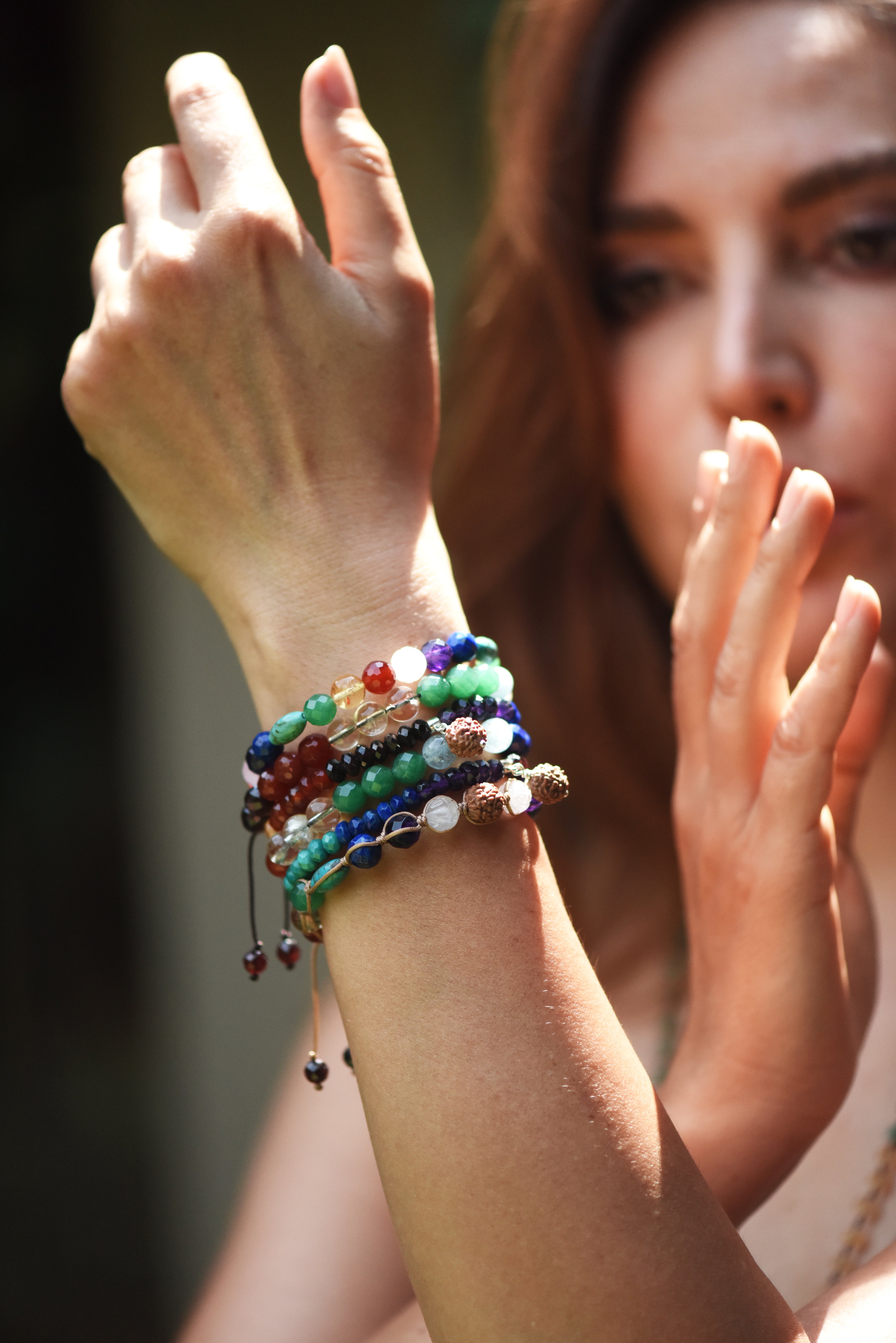 Seven Chakra Mixed Stones String Bracelet