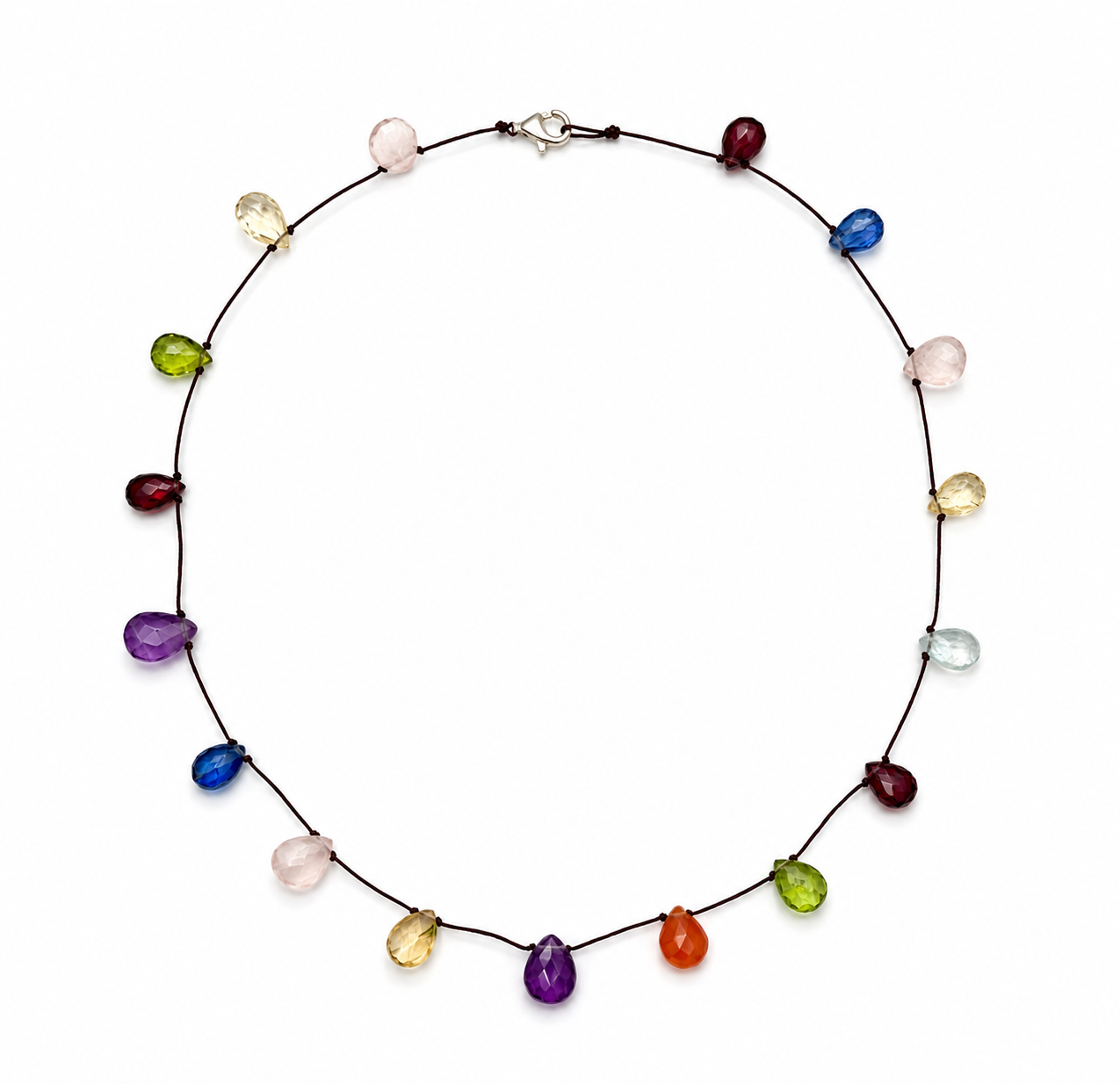 Seven Chakra Drops String Necklace