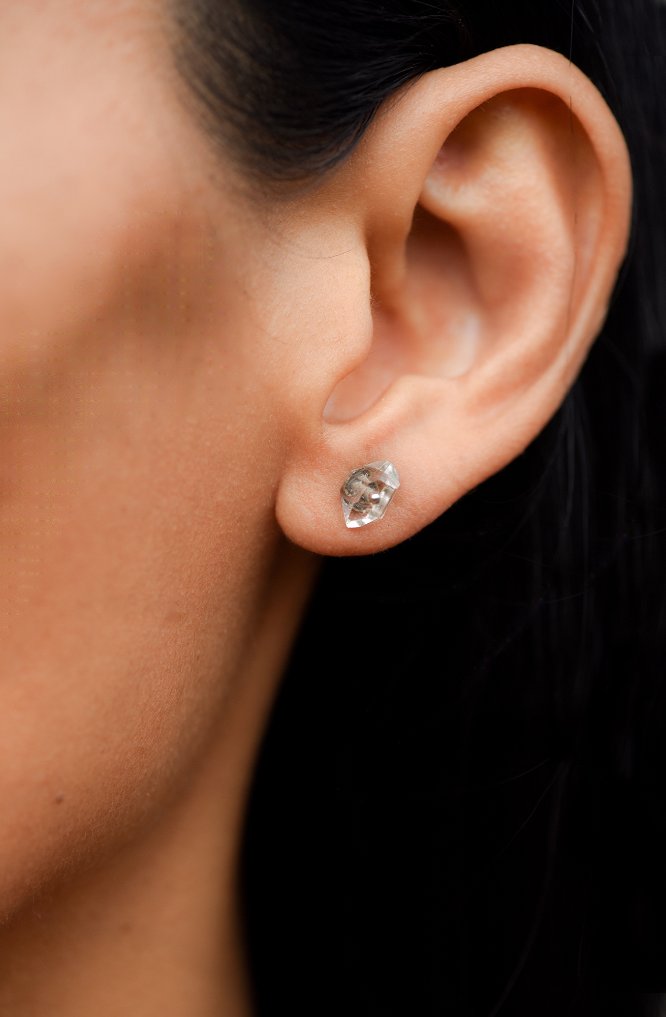 Clarity Stud Silver Earrings - Anna Michielan Jewelry