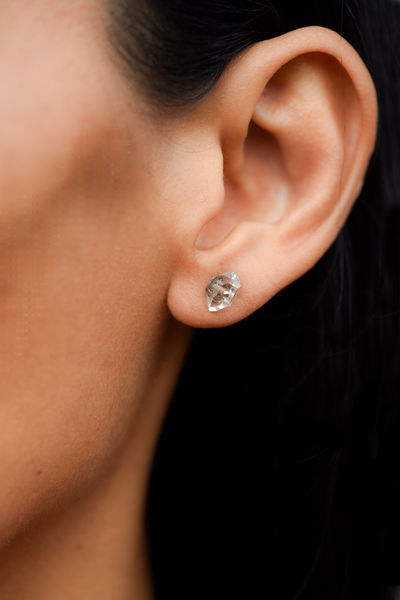 Clarity Stud Silver Earrings - Anna Michielan Jewelry