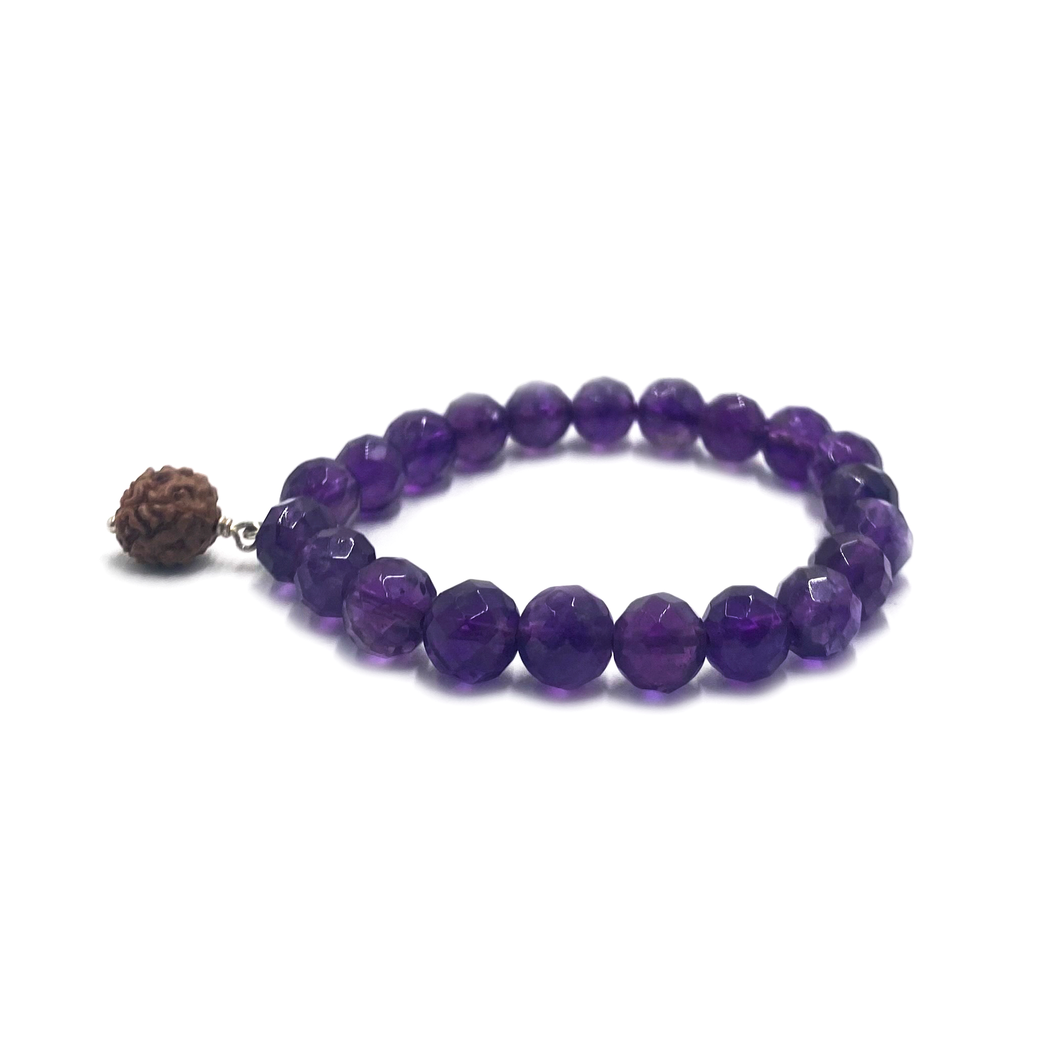 Spiritual Awareness Amethyst Elastic Bracelet - Anna Michielan Jewelry