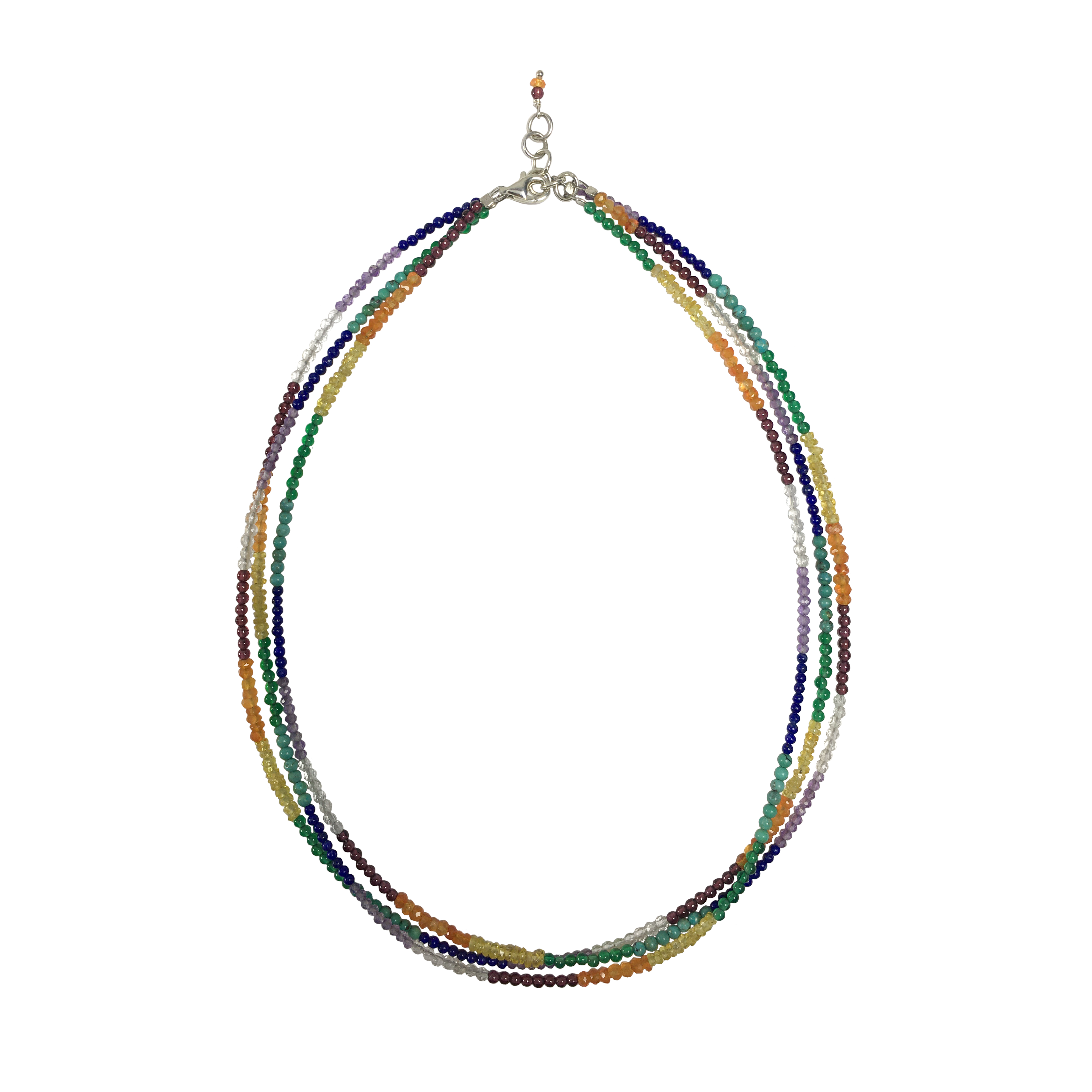 Seven Chakra Balance Short Necklace - Anna Michielan Jewelry