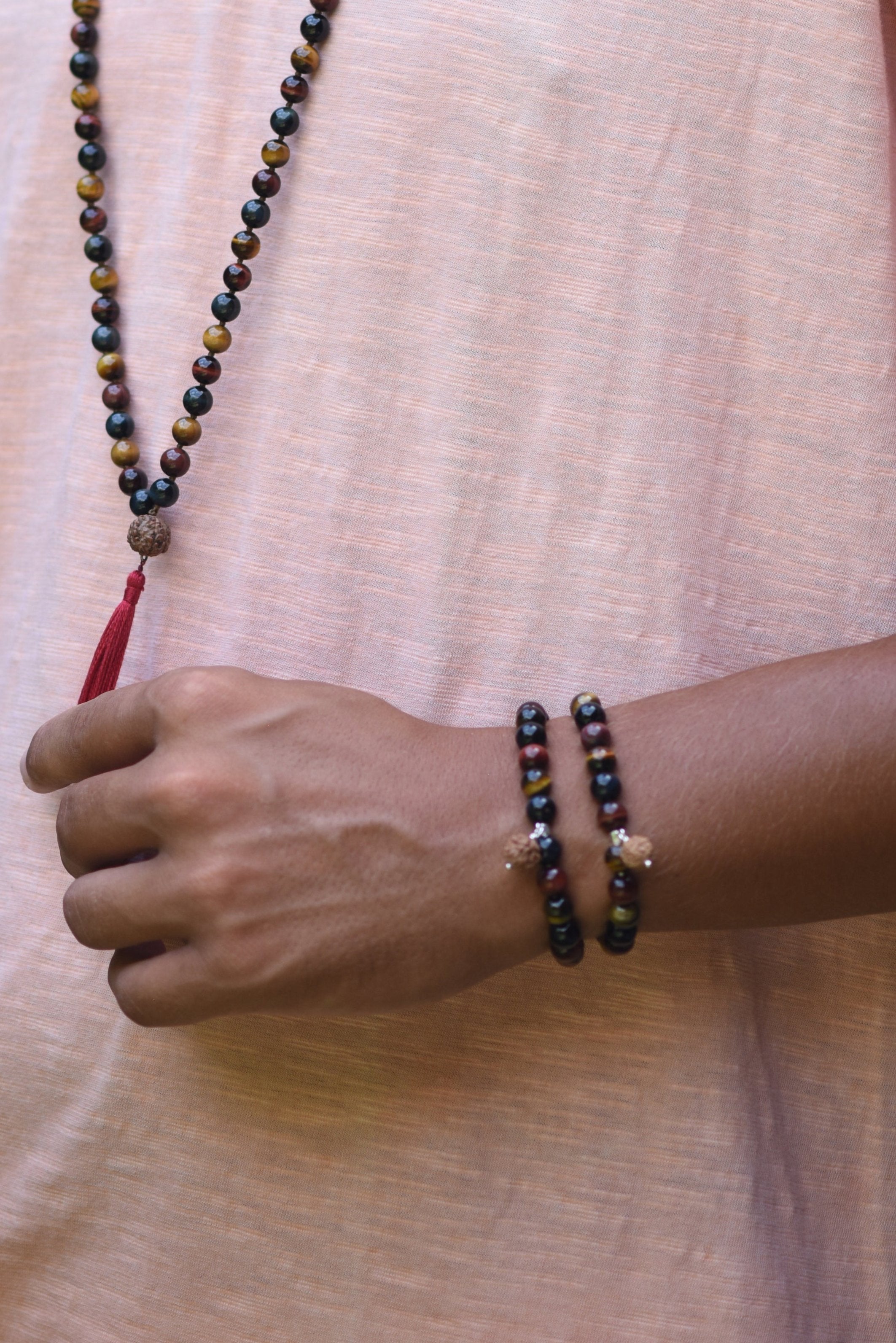 Grounding Tiger's Eye Elastic Bracelet