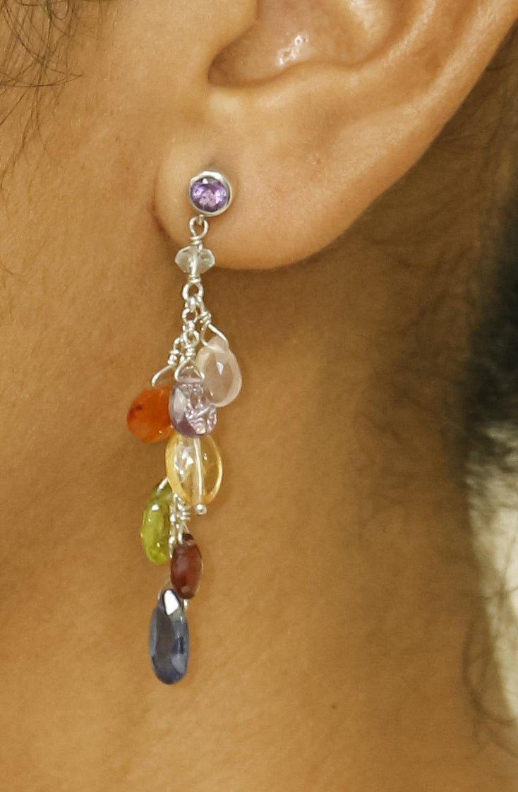 Seven Chakra Drops Earrings