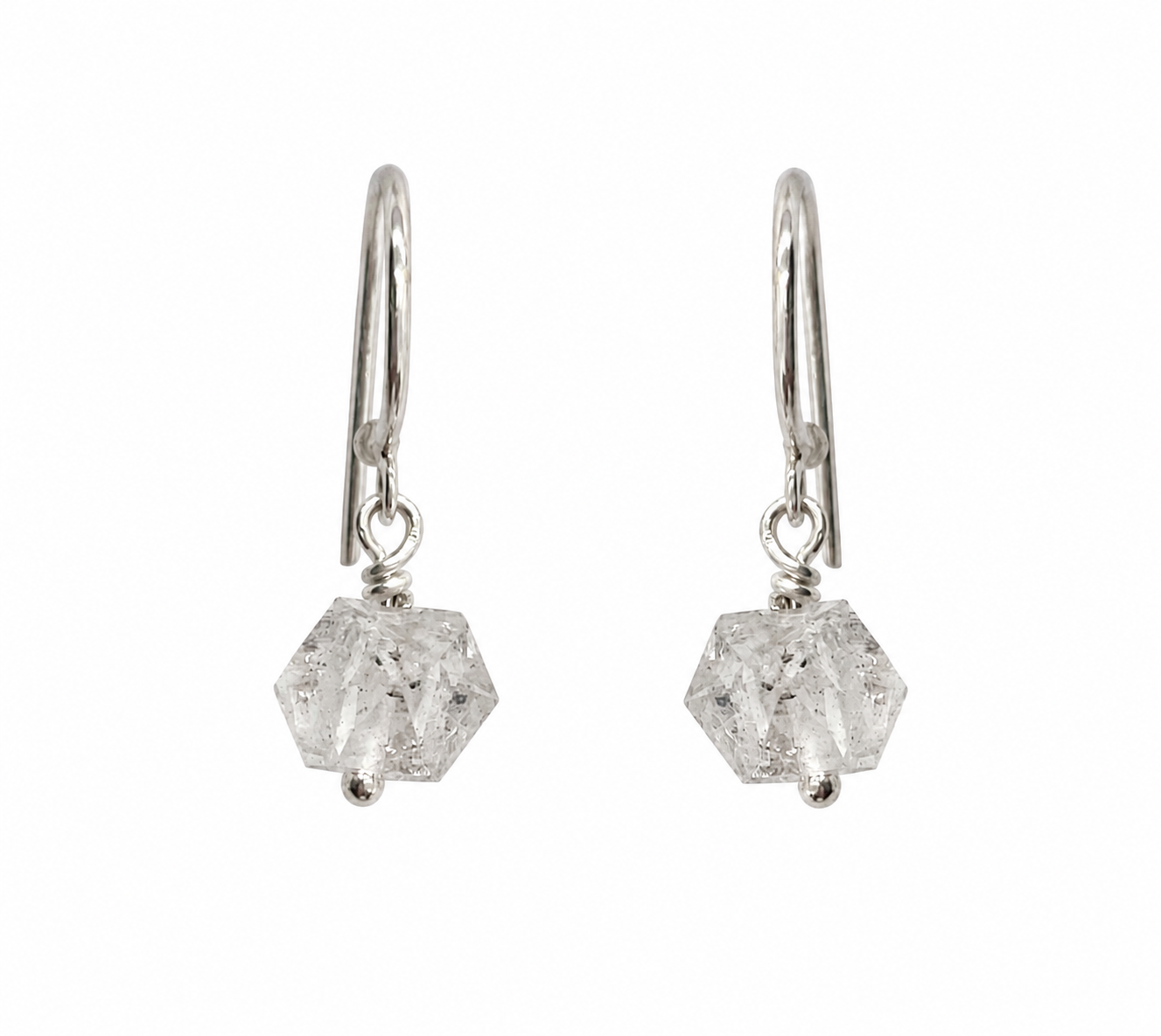 Clarity Wirehook Silver Earrings