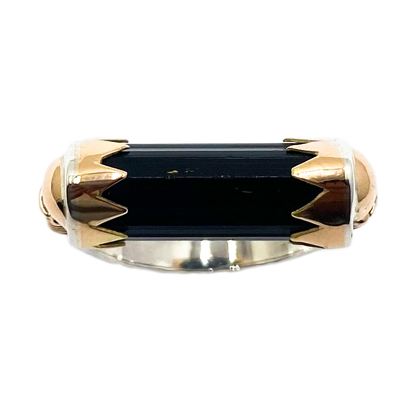 Protector Silver Gold Ring - Anna Michielan Jewelry