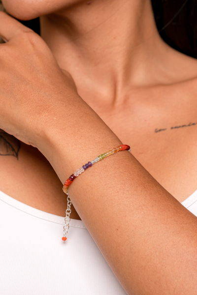 Seven Chakra Faceted Bracelet - Anna Michielan Jewelry