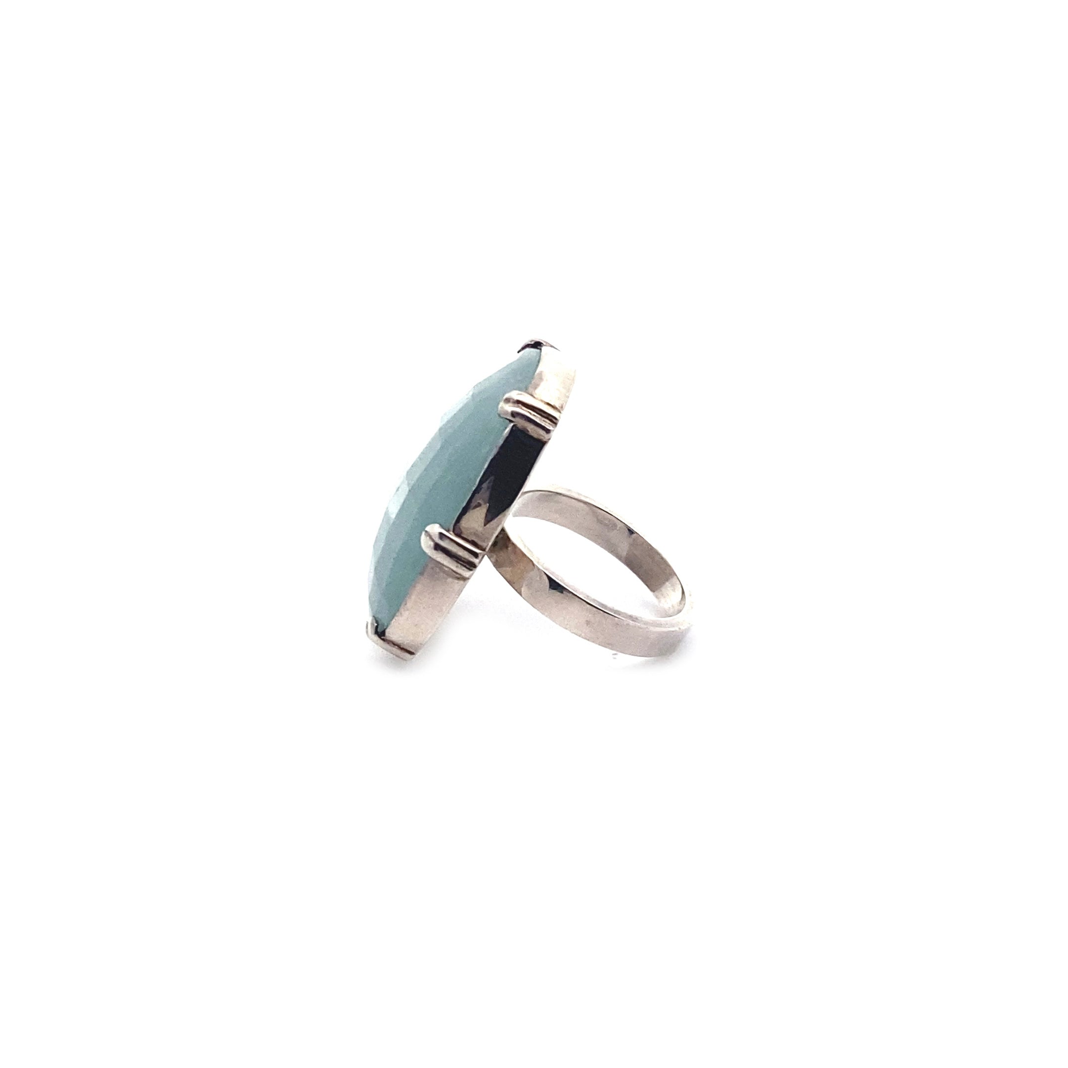 Aquamarine Silver Ring - Anna Michielan Jewelry