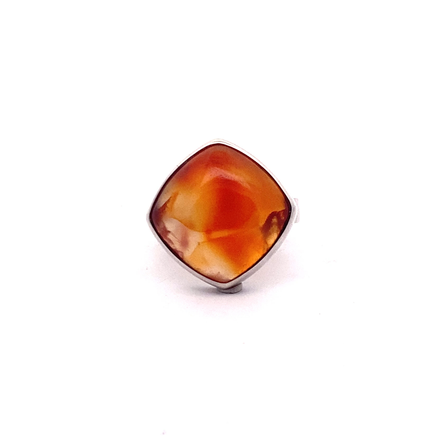 Carnelian Creativity Silver Ring - Anna Michielan Jewelry