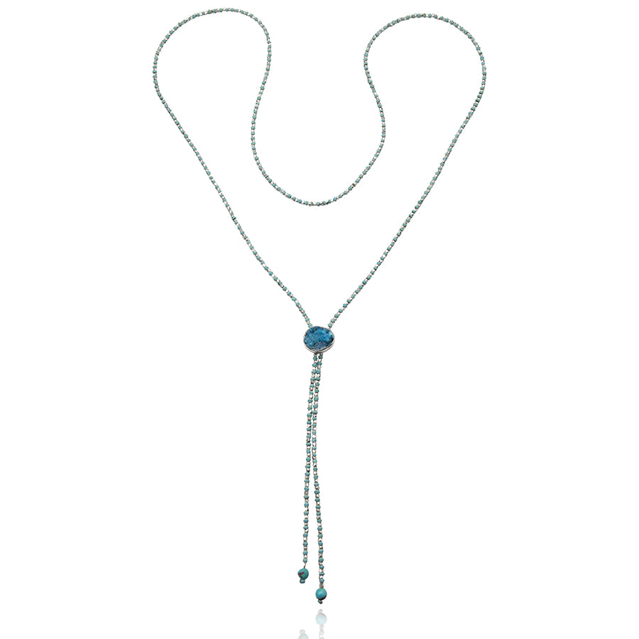 Purification Turquoise Long Necklace - Anna Michielan Jewelry