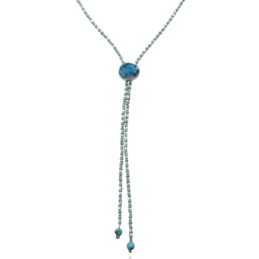 Purification Turquoise Long Necklace - Anna Michielan Jewelry